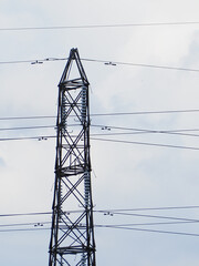 Close-up of an electricity pylon in the UK