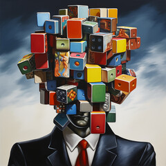 Businessman. The puzzle is the problems of business. Metaphor