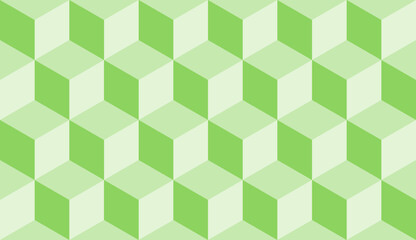Green color cube background, wallpaper vector illustration.
