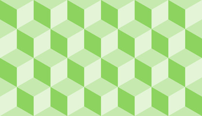 Obraz premium Green color cube background, wallpaper vector illustration.