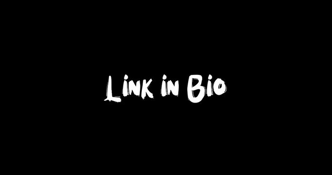 Link in Bio Grunge Transition Bold Text Typography Animation on Black Background 