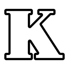 letter k icon