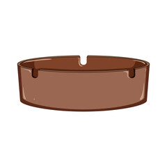 smoke ashtray cartoon. health cigarette, ash toxic, nicotine table smoke ashtray sign. isolated symbol vector illustration