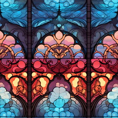 Stained glass textures, tailed