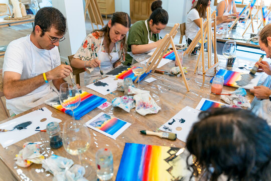 Painting Workshop. The Art of Friendship: Wine and Painting with Friends