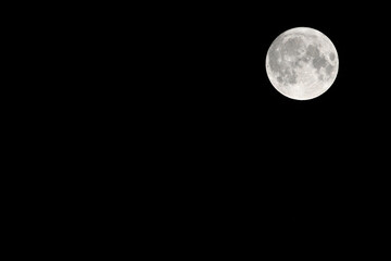 moon in the black sky. moon with a black sky background