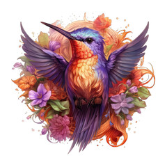 Hummingbird Close-up, Detailed Avian Portrait