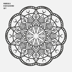 Vector luxury ornamental abstract ramadan mandala pattern indian motif diwali rangoli indian puja alpona