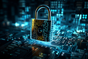 web cyber security padlock data - obrazy, fototapety, plakaty