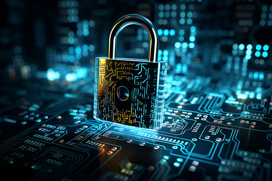 web cyber security padlock data