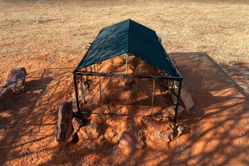 typical African grave ,southern africa, cemetery in the village