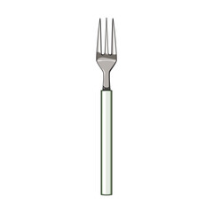 plate fork cartoon. silhouette symbol, silver tableware, eat black plate fork sign. isolated symbol vector illustration