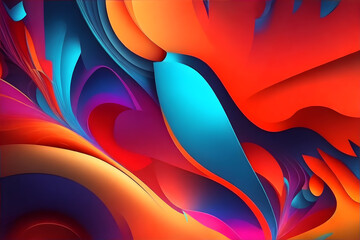 3d Colorful abstract wallpaper modern background 54. generative ai