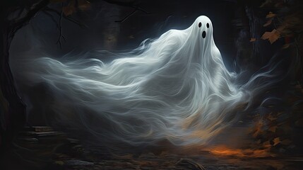 Halloween ghost background