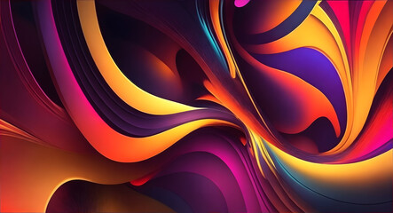 3d Colorful abstract wallpaper modern background 86. generative ai