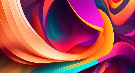 3d Colorful abstract wallpaper modern background 88. generative ai