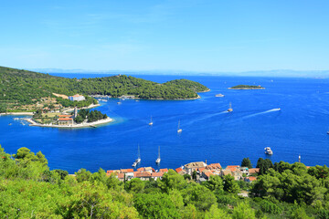 Fototapeta na wymiar Town Vis on homonymous island, Adriatic sea, Croatia