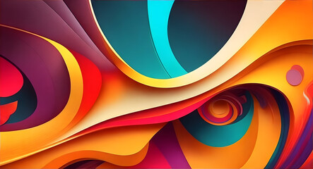 3d Colorful abstract wallpaper modern background 92. generative ai