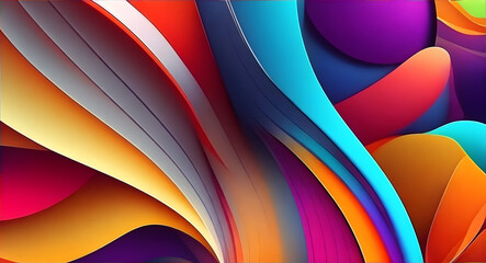 3d Colorful abstract wallpaper modern background 103. generative ai