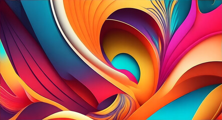 3d Colorful abstract wallpaper modern background 106. generative ai
