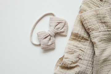 Handmade bow isolated on white background