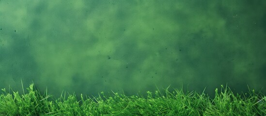 Design your message with green grass as a frame isolated pastel background Copy space