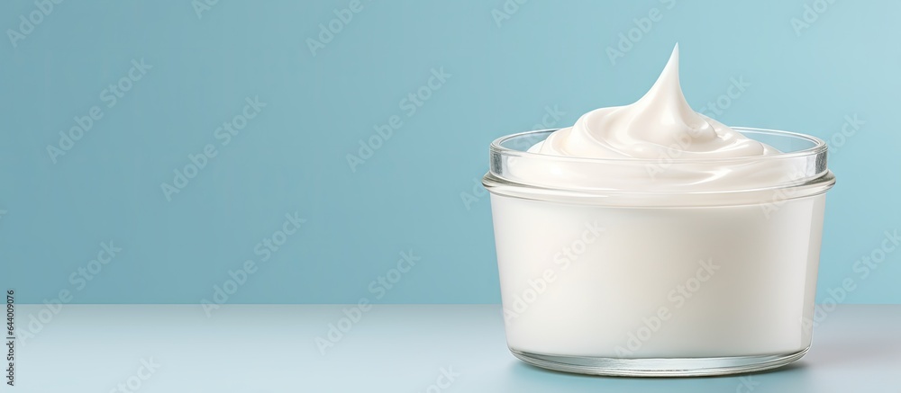 Aufkleber dairy products on isolated pastel background copy space with clipping path
