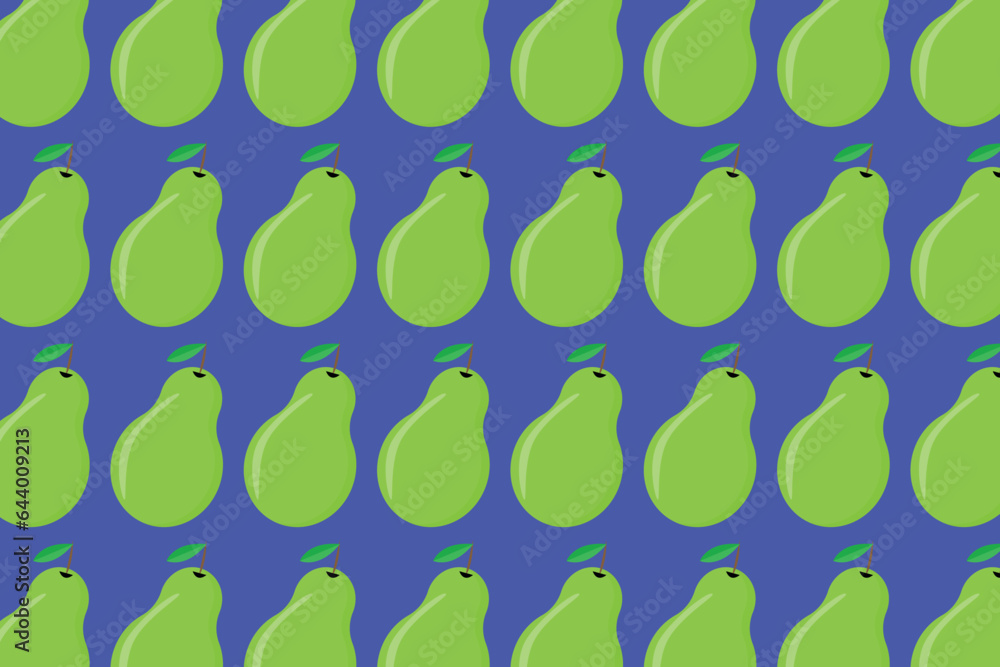Poster seamless pattern of pear. fabric texture.