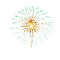 Firework Isolated on transparent background  png. Firework frame for new year party event  concept. 