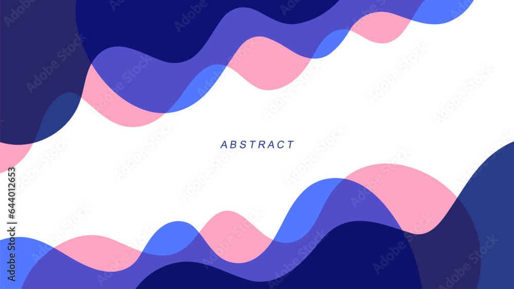 Poster Abstract background with gradient flowing waves. Curved shapes. Bright colored banner for creative graphic design. Vector illustration.