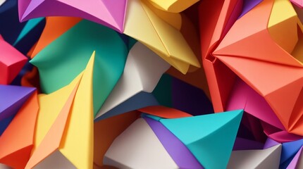 colourful paper origami