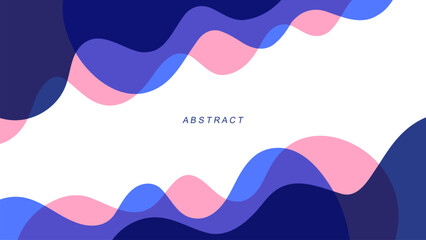 Abstract background with gradient flowing waves. Curved shapes. Bright colored banner for creative graphic design. Vector illustration.