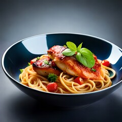 Fototapeta premium spaghetti with tomato sauce generated by AI
