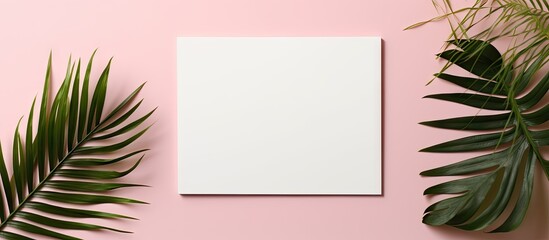 Front view rendering of A4 sized album on a isolated pastel background Copy space