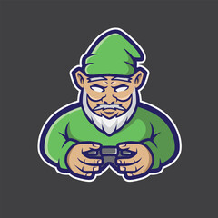 mascot logo gnome for your team and your brand
