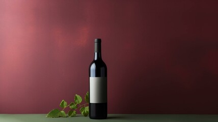 red wine bottle mock-up 