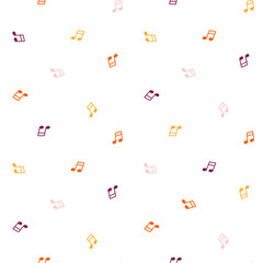 Seamless pattern with colorful small musical notes