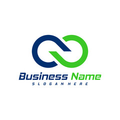 Obraz premium Infinity logo design vector. Nolimit logo design template concept