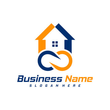 House Infinity logo design vector. Nolimit House logo design template concept