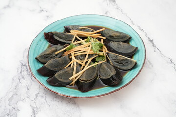 centry egg, 皮蛋, preserved egg, hundred-year egg, thousand-year egg, thousand-year-old egg, millennium egg, black egg, blacking egg, skin egg, old egg