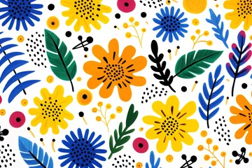 Foto op Plexiglas Abstract pattern background design seamless wallpaper floral © VICHIZH