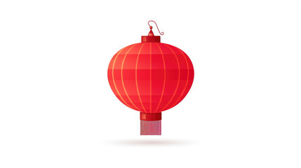 Obraz premium Glowing Chinese Lantern isolated, Festival Decoration, Generative ai