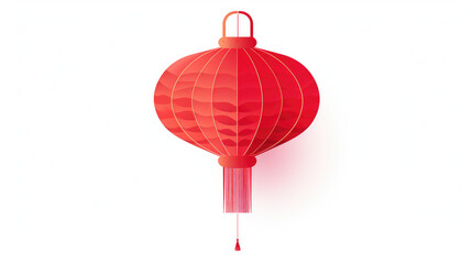 Obraz premium Glowing Chinese Lantern isolated, Festival Decoration, Generative ai