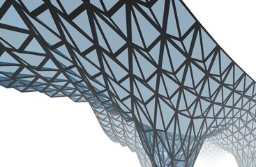 Abstract architectural background 3d rendering 3d illustration