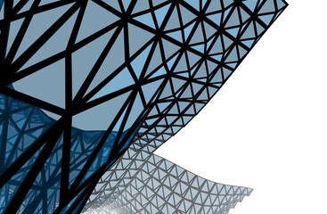 Abstract architectural background 3d rendering 3d illustration