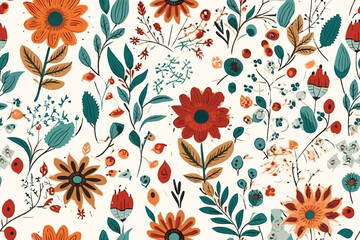 Watercolor vector art painting illustration pattern. Collage contemporary print. Fashionable template for design. painted, natural, ornament, decorative, vector, hand drawn, rose flower, ornamental