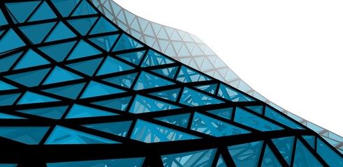 Abstract architectural background 3d rendering 3d illustration