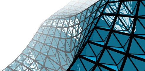 Abstract architectural background 3d rendering 3d illustration