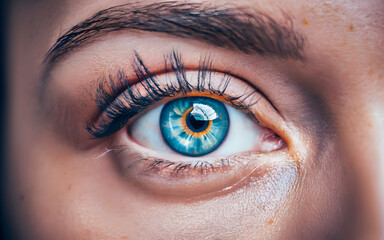 Naklejka premium Eye close up
