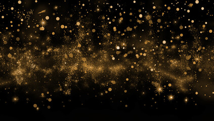 light gold sparkles confetti or firework for pattern design background